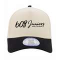 Women's 2 Tone Hat Ivory/black/black leopard camo